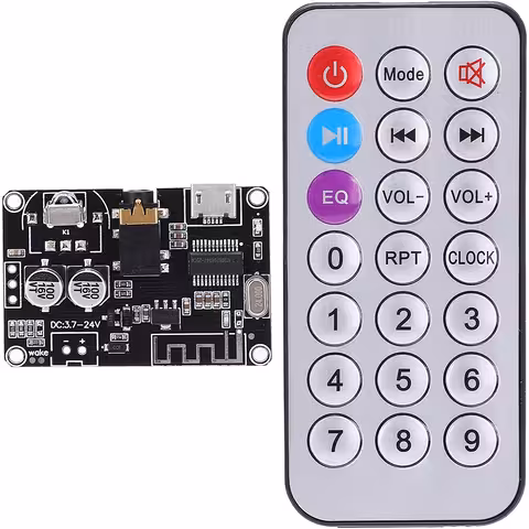 Controlo remoto do módulo Bluetooth XY-WRBT – funções dos botões