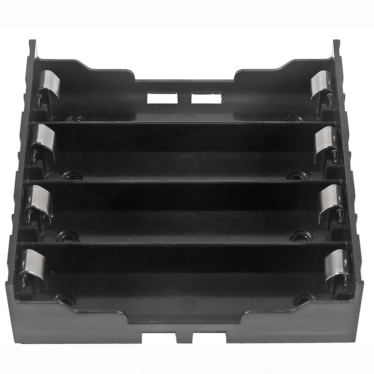 Suporte de bateria 18650 com 4 slots – vista superior