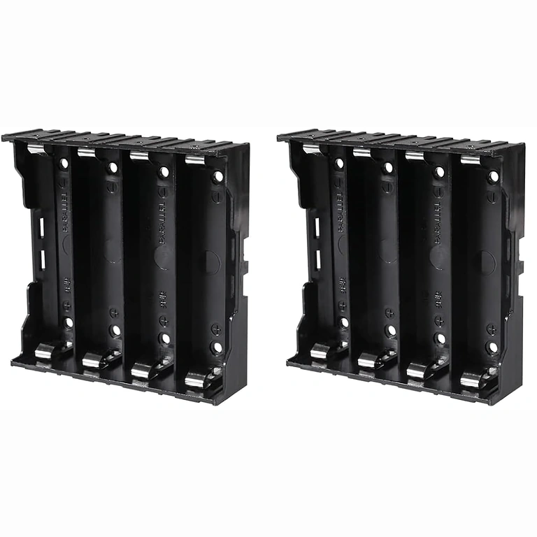Suporte de bateria 18650 com 4 slots utilizado em projeto DIY