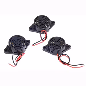 Conjunto de 3 buzzers piezo para alarme eletrónico