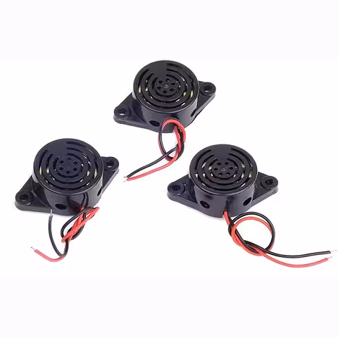 Conjunto de 3 buzzers piezo para alarme eletrónico