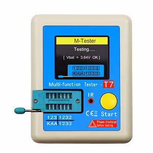 Tester de transistores, condensadores e diodos LCR-T7