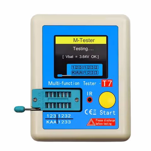 Tester de transistores, condensadores e diodos LCR-T7