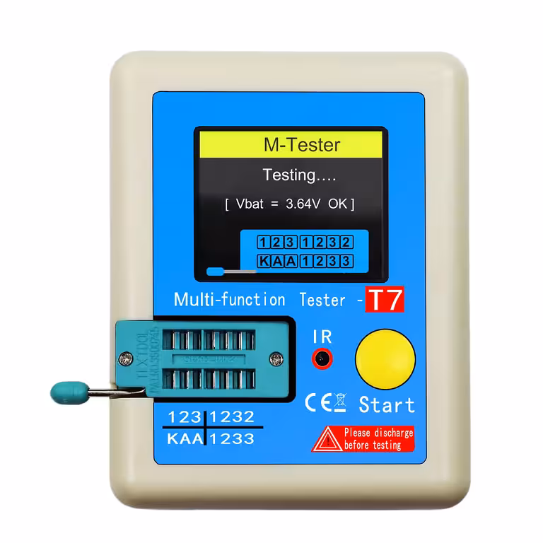 Tester de transistores, condensadores e diodos LCR-T7