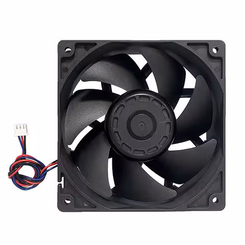 Vista frontal da ventoinha axial 120x120mm 24V