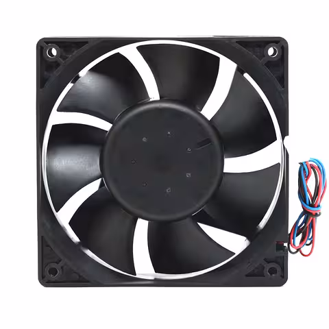 Vista frontal da ventoinha axial de 120x120mm 48V