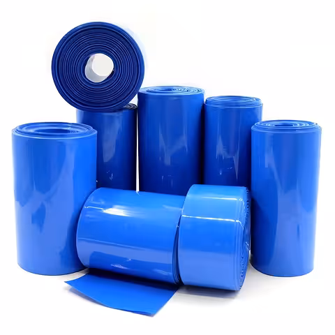 Rolo de película azul termorretrátil com 1 metro de comprimento